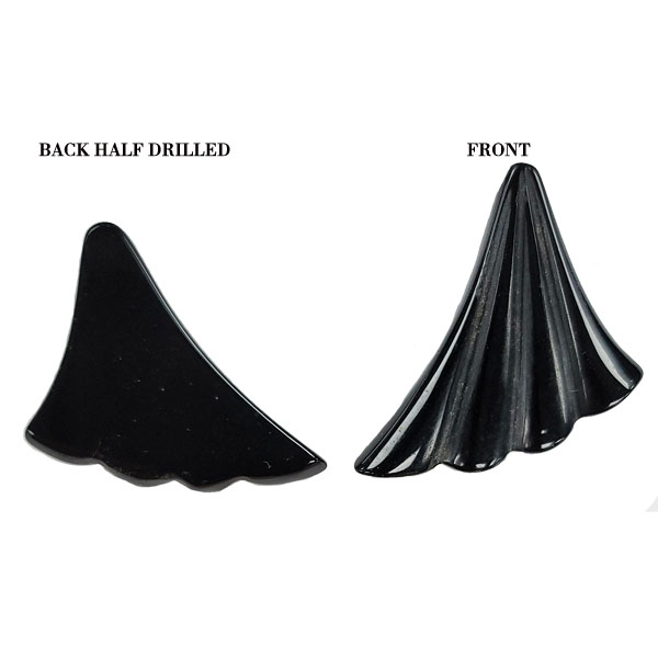FAN 28X33MM BLACK ONYX (2PCS)